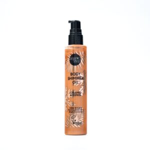 ORGANIC SHOP Body Shimmer Oil Caramel & Papaya 100ml اوركانك شوب زيت الجسم اللامع بالكراميل والبابايا