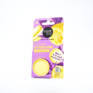ORGANIC SHOP Glam Shine Lemon Macaron Lip Sugar Scrub اوركانك شوب مقشر الشفاه بالسكر بنكهة الليمون والماكرون