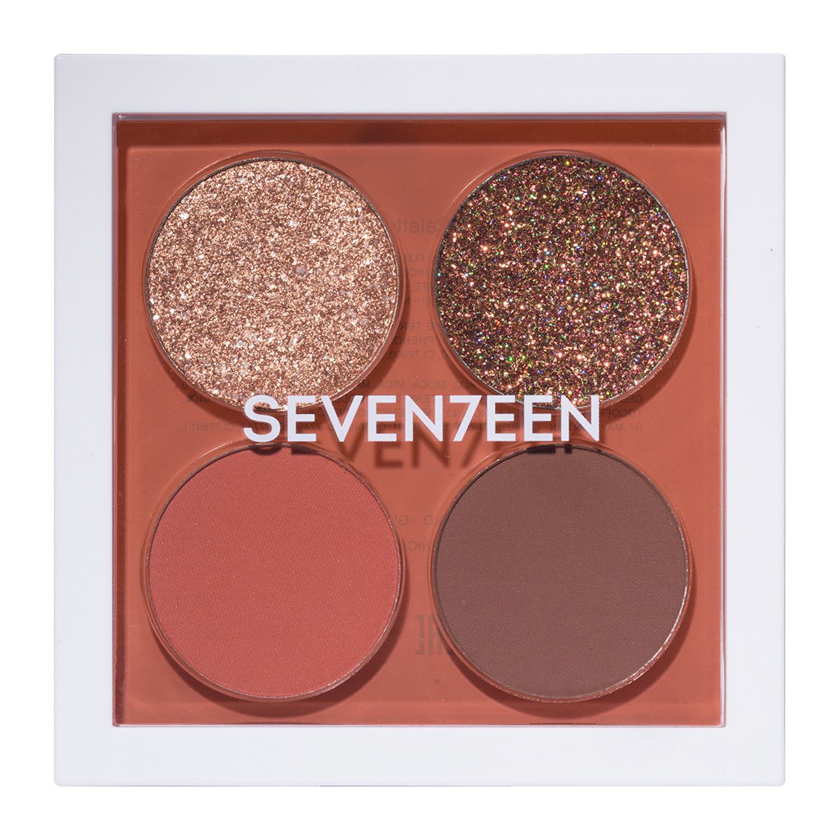 SEVENTEEN VIBRANT EYES QUAD PALETTE - NO. 06 WARM SUNSET Limited Edition 4 Eyeshadow سيڤينتين باليت ظلال للعيون - Image 3