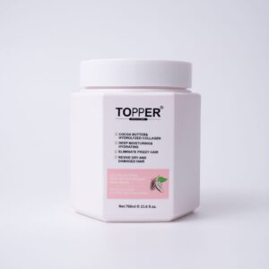 TOPPER Cocoa Butter & Hydrolyzed Collagen Deep Moisturizing & Hydrating Hair Mask 700ml ماسك مرطب ومعالج للشعر