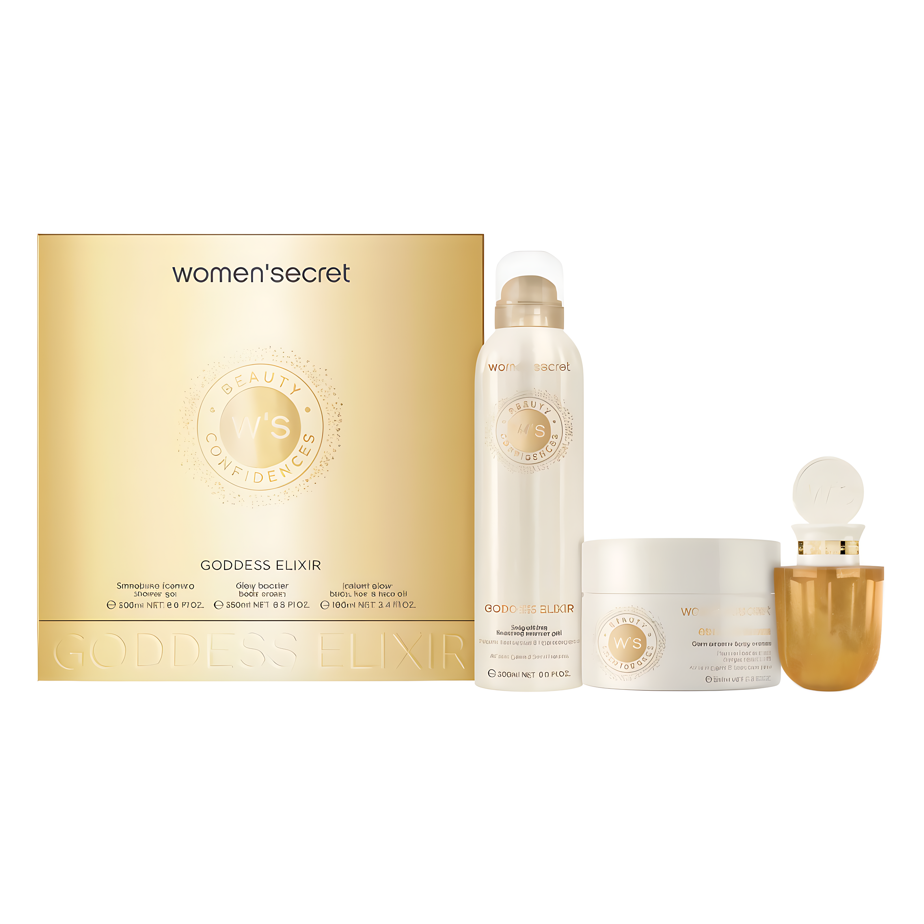 WOMEN SECRET goddess elixir set 3pcs مجموعه العناية بالجسم من ومن سيكرت