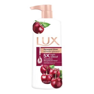 LUX renewed glow warm cherry fragrance body wash 450ml لوكس غسول الجسم المتجدد برائحة الكرز الدافئة 450 مل