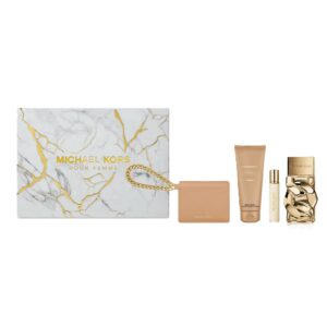 VERSACE Micheal Kors Pour Femme Eau de Parfum 4-Piece Gift Set مجموعة هدايا بور فيمي مكونة من 4 قطع للنسية