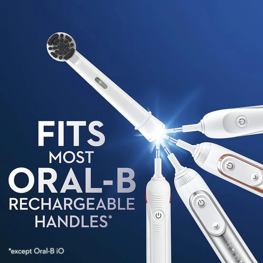 ORAL-B Charcoal Replacement Toothbrush Heads 1x3 رؤوس فرشاة اسنان من اورال بي - Image 5
