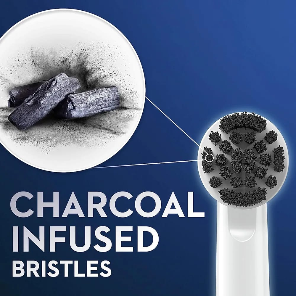 ORAL-B Charcoal Replacement Toothbrush Heads 1x3 رؤوس فرشاة اسنان من اورال بي - Image 2