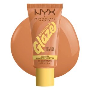 NYX  BUTTERMELT GLAZE FOUNDATION SKIN TINT SPF 30 كريم أساس بعامل حماية من الشمس من ان واي اكس