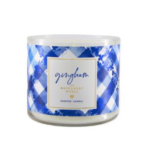 BATH & BODY WORKS Gingham 3-Wick Candle شمعة بثلاثة فتائل من باث اند بدي ووركس