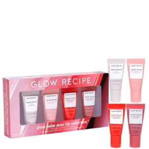 GLOW RECIPE lass Balm Mini Lip Collection  مجموعة العناية الشفاه من كلو ريسيبي