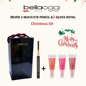 BELLAOGGI Never 2 Much Eye Pencil & 3 Gloss Royal – CHRISTMAS KIT بيلاأوجي مجموعة هدايا كريسماس
