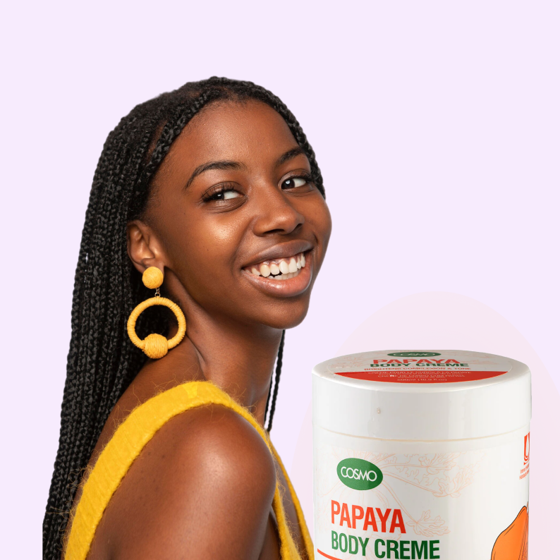 COSMO Papaya Body Creme 500ml كوزمو كريم البابايا المرطب للجسم - Image 2