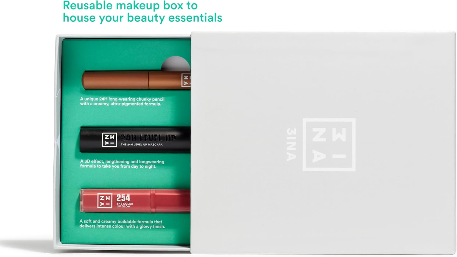 3INA The Scribble and Glow Kit مجموعة هدايا مكياج مينا - Image 2