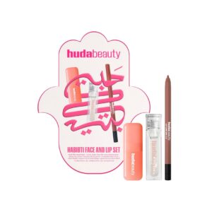 HUDA BEAUTY Habibti Face and Lip Set هدى بيوتي مجموعة حبيبتي ميكاب الوجه والشفاه