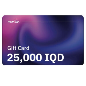 VANILLA GIFT CARD 25K IRAQI DINAR فانيلا بطاقة هدية فئة 25 الف