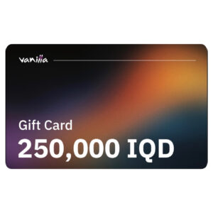 VANILLA GIFT CARD 250k IRAQI DINAR فانيلا بطاقة هدية فئة ٢٥٠ الف
