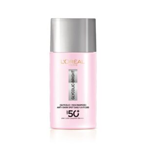 LOREAL PARIS Glycolic Bright Anti-Dark Spot Daily UV Fluid SPF 50+ سائل يومي مضاد للبقع الداكنة والاشعة فوق البنفسجية من لوريال