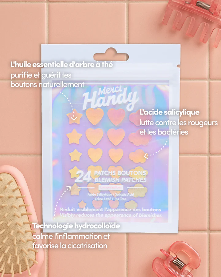 MERCI HANDY Unicorn Edition Patch Bouton 24 piece لصقات لمعالجة شوائب البشرة من ميرسي هاندي - Image 4