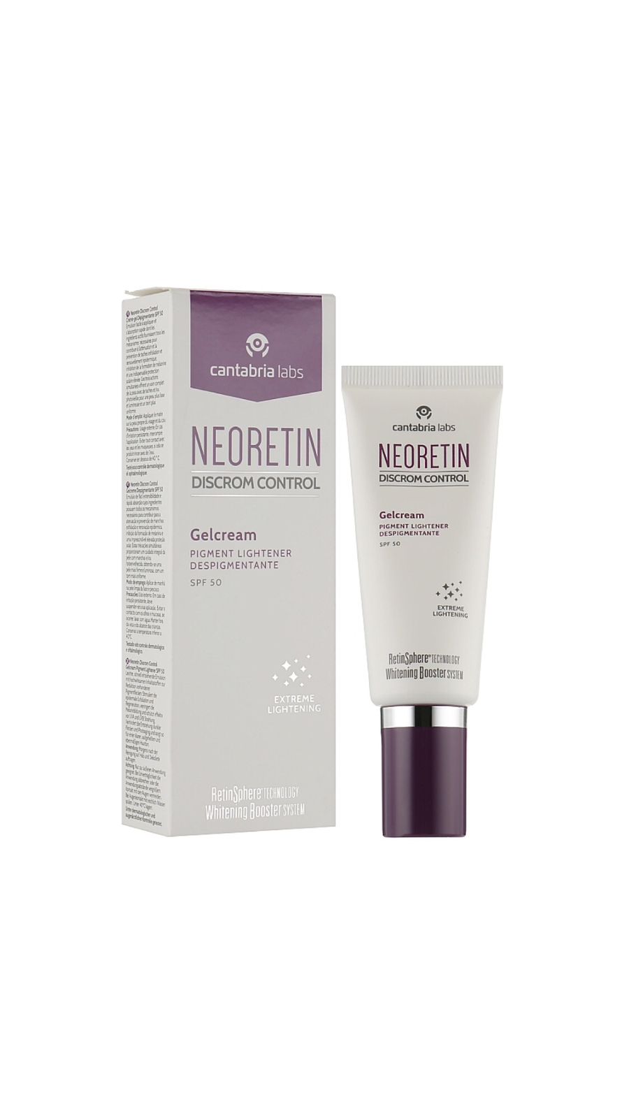 CANTABRIA LABS NEORETIN DISCROM CONTROL GEL CREAM SPF 50+ 40ml كانتابريا لابز جل كريم لتوحيد لون البشرة بعامل حماية من الشمس - Image 2