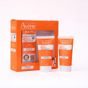AVÈNE VERY HIGH PROTECTION CREAM SPF50+ FOR DRY SENSITIVE SKIN BUY GET FREE 1+1 أڤين بگج واقي شمس واحد + واحد مجاناً