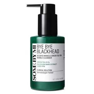 SOME BY MI Bye Bye Blackhead  Green Tea Tox Bubble Cleanser 120g غسول رغوي لإزالة الرؤوس السوداء بالشاي الاخضر من سوم باي مي