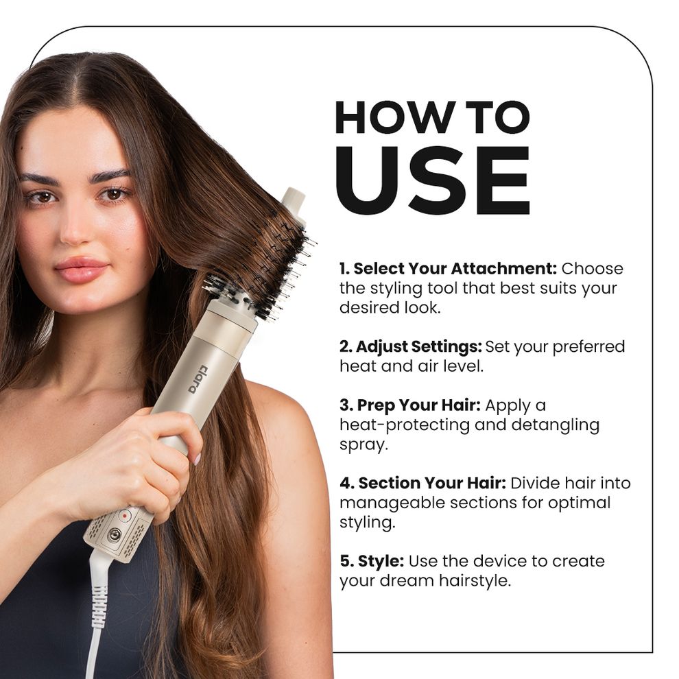 CLARA MULTISTYLER 6-IN-1 | YOUR COMPLETE HAIR STYLING TOOLKIT كلارا جهاز تصفيف الشعر - Image 8