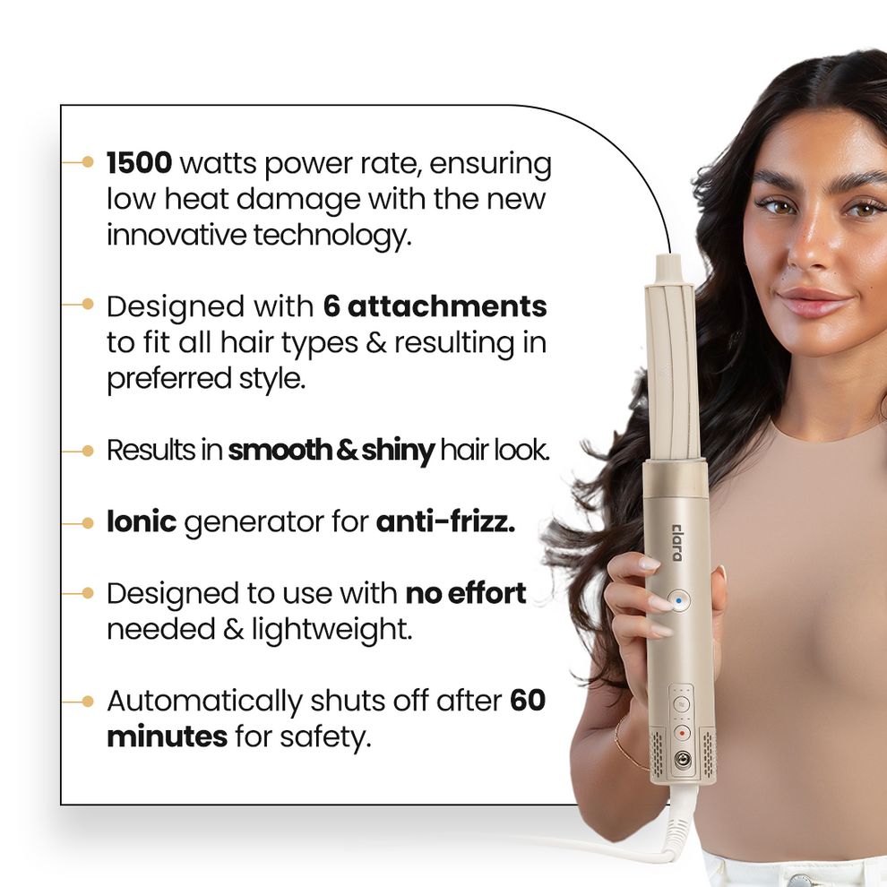 CLARA MULTISTYLER 6-IN-1 | YOUR COMPLETE HAIR STYLING TOOLKIT كلارا جهاز تصفيف الشعر - Image 12