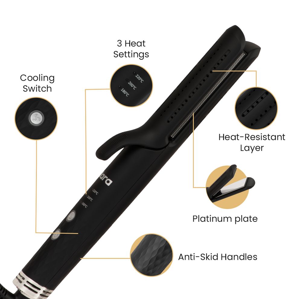 CLARA ANTI-FRIZZ PLATINUM IONIC STRAIGHTENER كلارا مكواة لتصفيف الشعر - Image 2