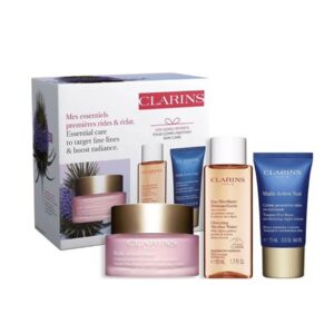 CLARINS MES ESSENTIELS PREMIERES RIDES & ECLAT CARE SET كلارنس مجموعة العناية بالبشرة