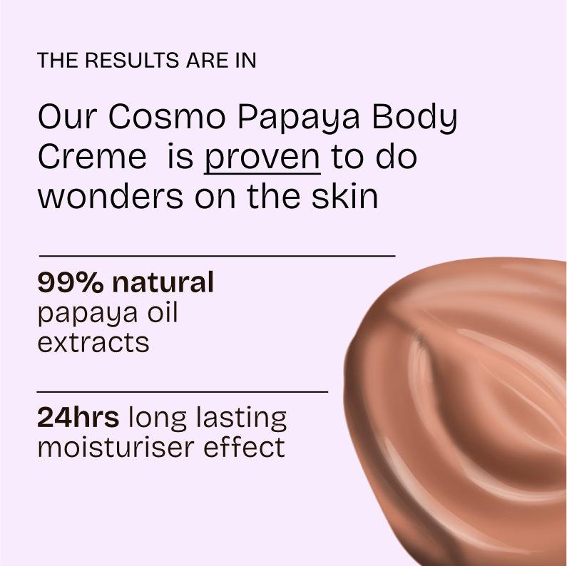 COSMO Papaya Body Creme 500ml كوزمو كريم البابايا المرطب للجسم - Image 3