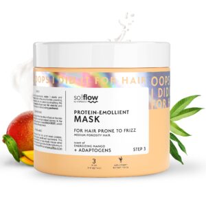 SO!FLOW Emollient-protein mask For Hair Prone To Frizz, Medium Porosity Hair 400ml قناع مرطب بالبروتين للشعر المعرض للتجعد والشعر متوسط ​​المسامية من سو فلو