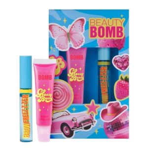 BEAUTY BOMB Glossy Bossy lip gloss tone 02 + Brow Freez-zer eyebrow gel Gift Set مجموعة هدايا مكياج من بيوتي بومب