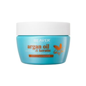 BEAVER Argan oil & Keratin Hair Mask 250ml قناع الشعر بزيت الأرغان والكيراتين