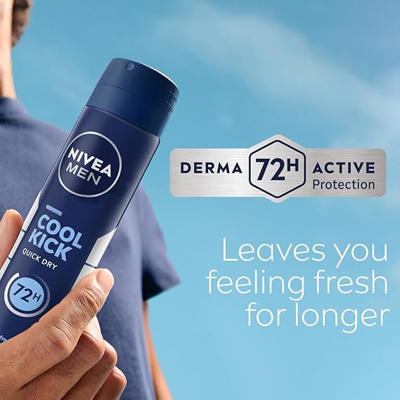 NIVEA MEN Deodorant Spray Cool Kick 200ml بخاخ مزيل العرق من نيفيا - Image 3