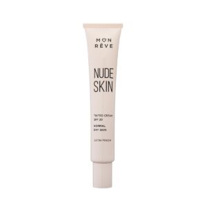 MON REVE NUDE SKIN TINTED CREAM SPF 20 Normal to Dry Skin  مون ريف كريم اساس ملون بعامل حماية من الشمس للبشرة العادية إلى الجافة