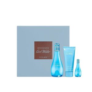 DAVIDOFF Cool Water Eau de Toilette for Women Trio Gift Set  مجموعة هدايا للنساء من ديفيد اوف