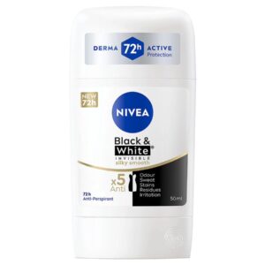 NIVEA BLACK & WHITE INVISIBLE SILKY SMOOTH ANTI-PERSPIRANT STICK دوڤ مانع تعرق