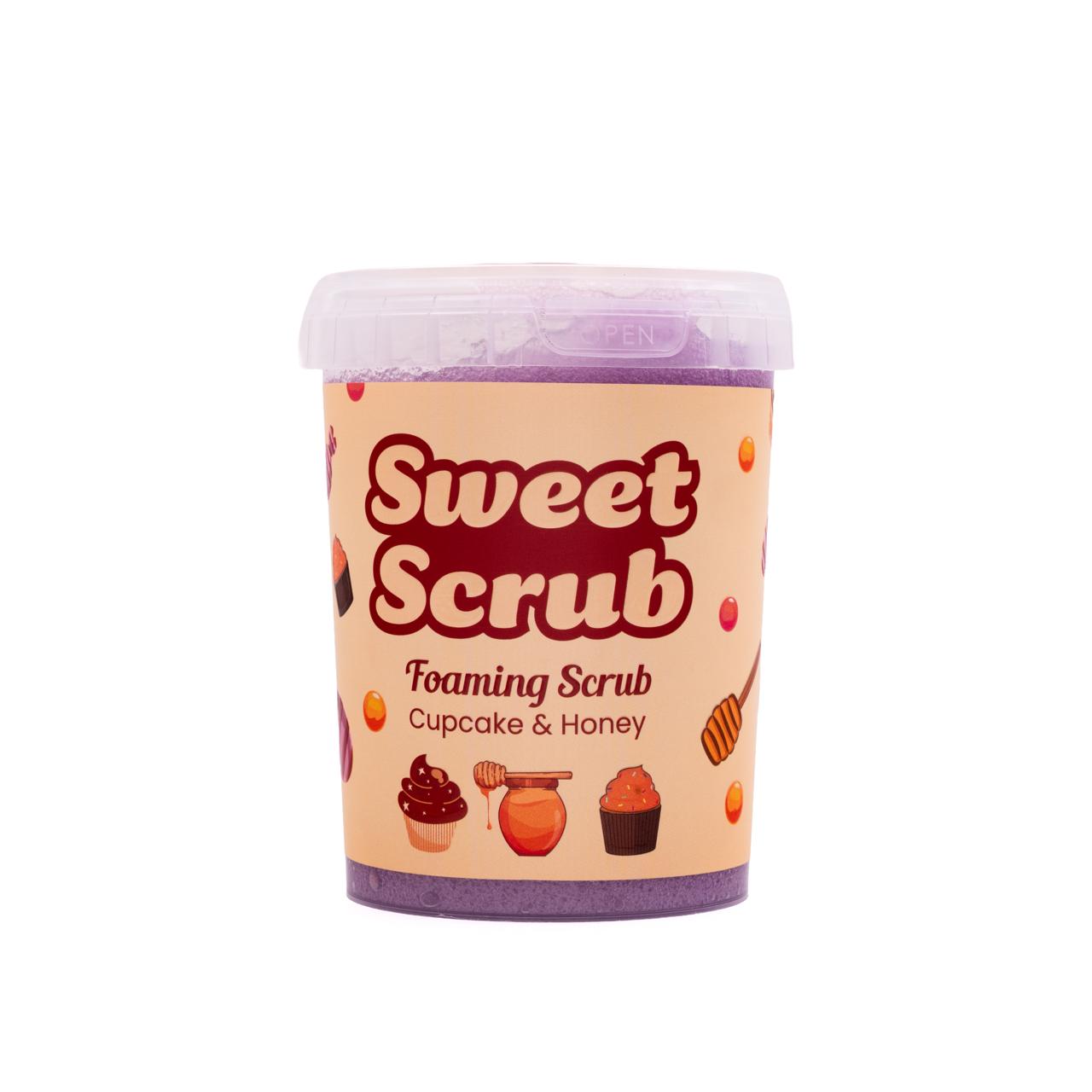 SWEET SCRUB FOAMING SCRUB CUPCAKE &amp; HONEY BODY SCRUB سكراب رغوي مقشر للجسم