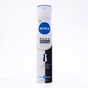 NIVEA  NIVEA Black & White 48 H Invisible Silky Smooth Antiperspirant Spray for Women 150ml  بخاخ مزيل العرق من نيفيا للنساء