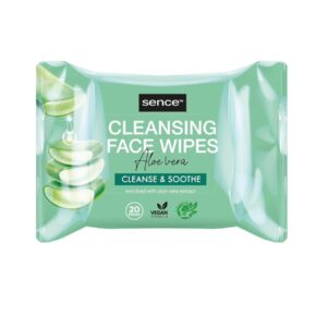 SENCE ALOE VERA FACIAL CLEANSING WIPES سينس بيوتي مناديل مبللة منظفة للبشرة