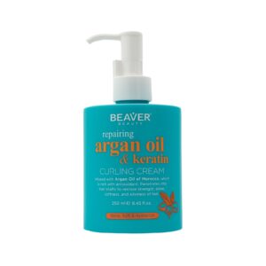BEAVER Argan Oil & Keratin Curls Cream 250ml  كريم الأرغان والكيراتين لتجعيد الشعر