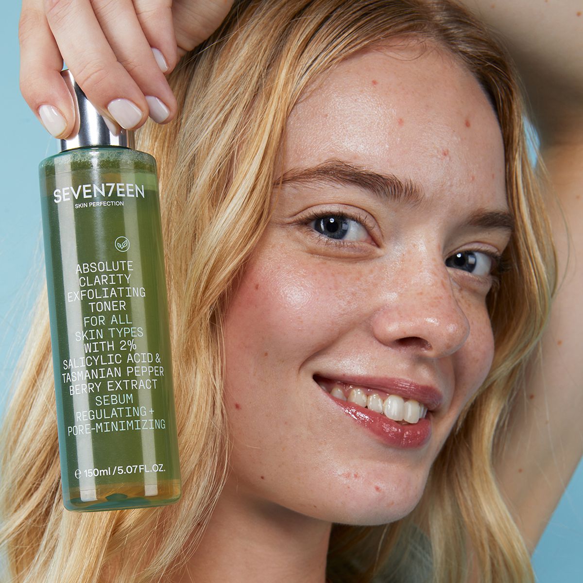 SEVENTEEN ABSOLUTE CLARITY EXFOLIATING TONER FOR ALL SKIN TYPES 150ml سڤينتين تونر مقشر للبشرة مناسب لجميع انواع البشرة - Image 2