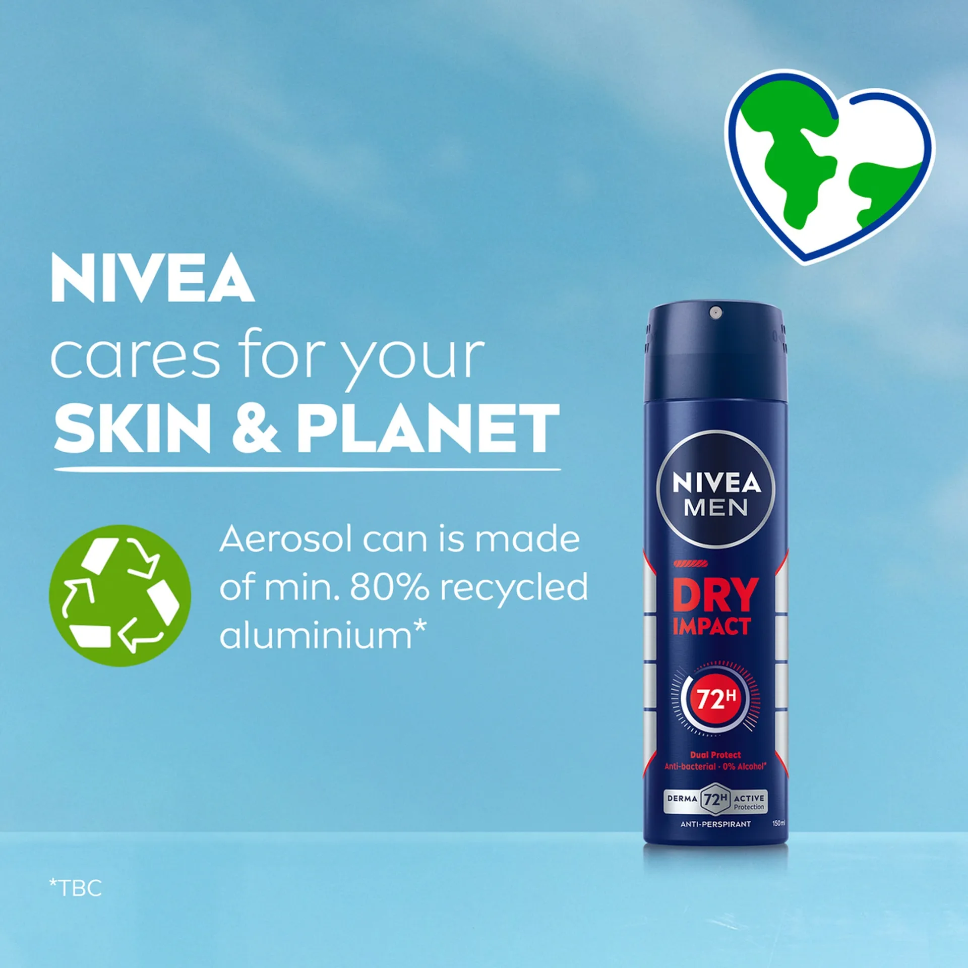 NIVEA MEN Dry Impact Deodorant with 72H Protection Spray 200ml بخاخ مزيل العرق من نيفيا - Image 3