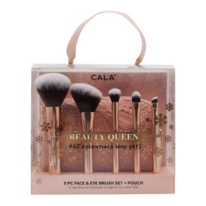 CALA Beauty Queen Face & Eye brush MINI SET 5pcs كالا مجموعة فرش للوجه والعينين