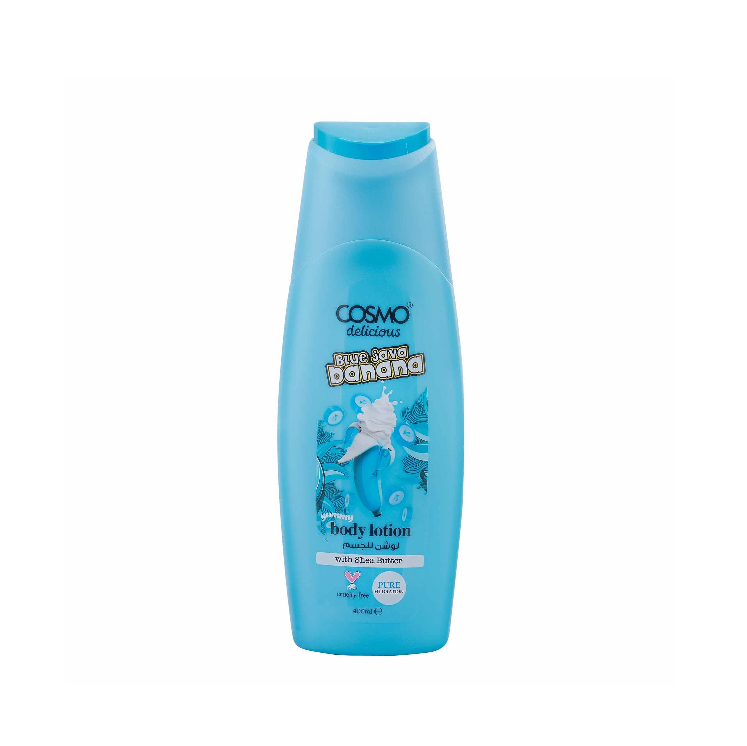 COSMO Delicious Blue Java Banana Body Lotion 400ml  كوزمو لوشن مرطب للجسم برائحة الموز