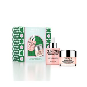 CLINIQUE Glow & Go Moisture Surge Hydration (Hydrator 50ml + Serum 30ml) Set كلينك سيت لترطيب والعناية بالبشرة.