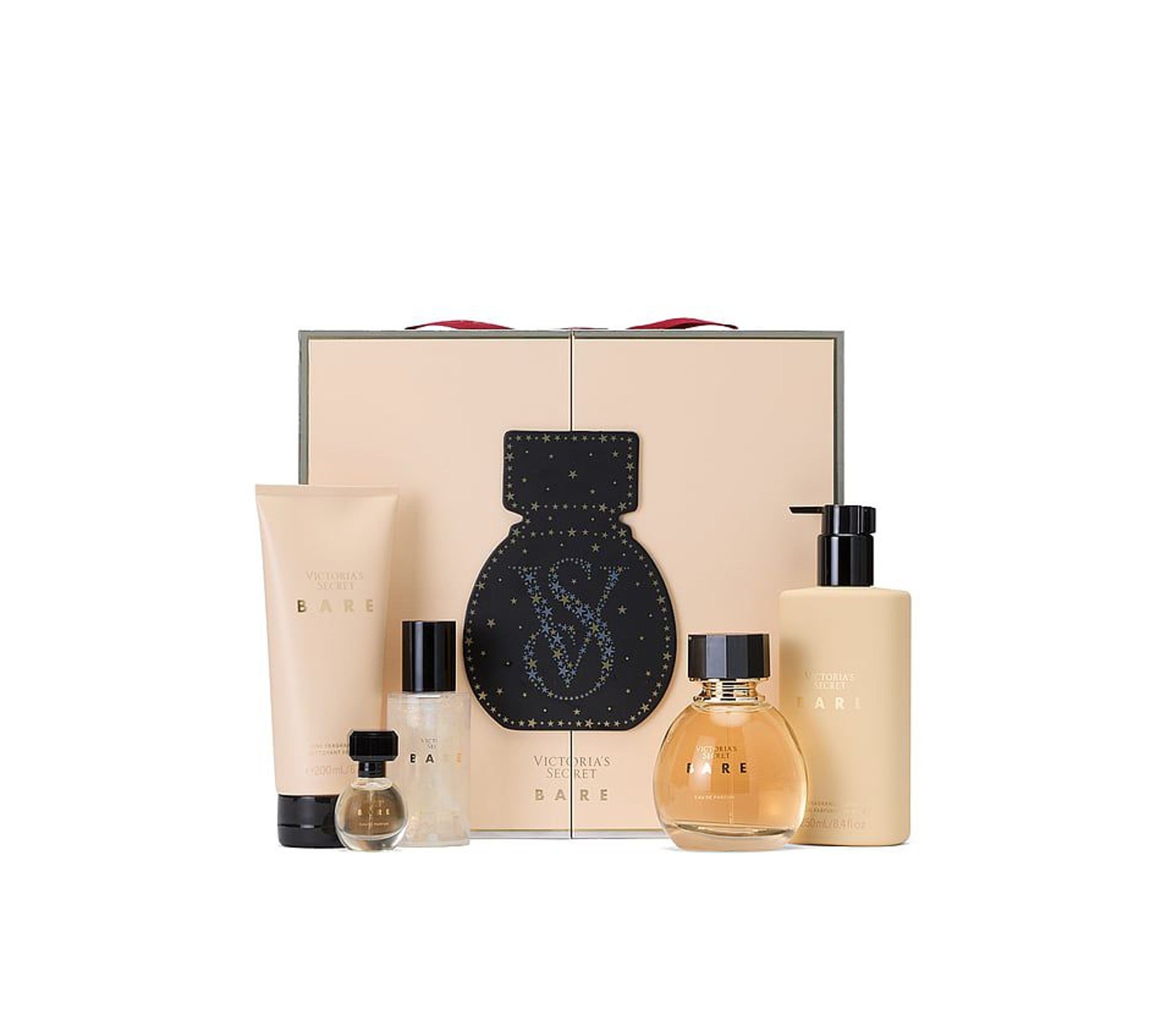 VICTORIA'S SECRET Bare Gift Set (EDP 50ml + Mini EDP 7.5ml + Mist 75ml + Lotion 250ml + Shower Gel 200ml)  فكتوريا سيكرت بكج هدايا