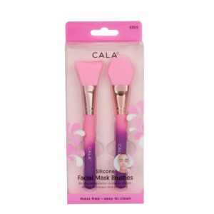 CALA SILICONE FACIAL MASK BRUSH: PINK (2PC) 67516 كالا فرشاة قناع الوجه المصنوعة من السيليكون