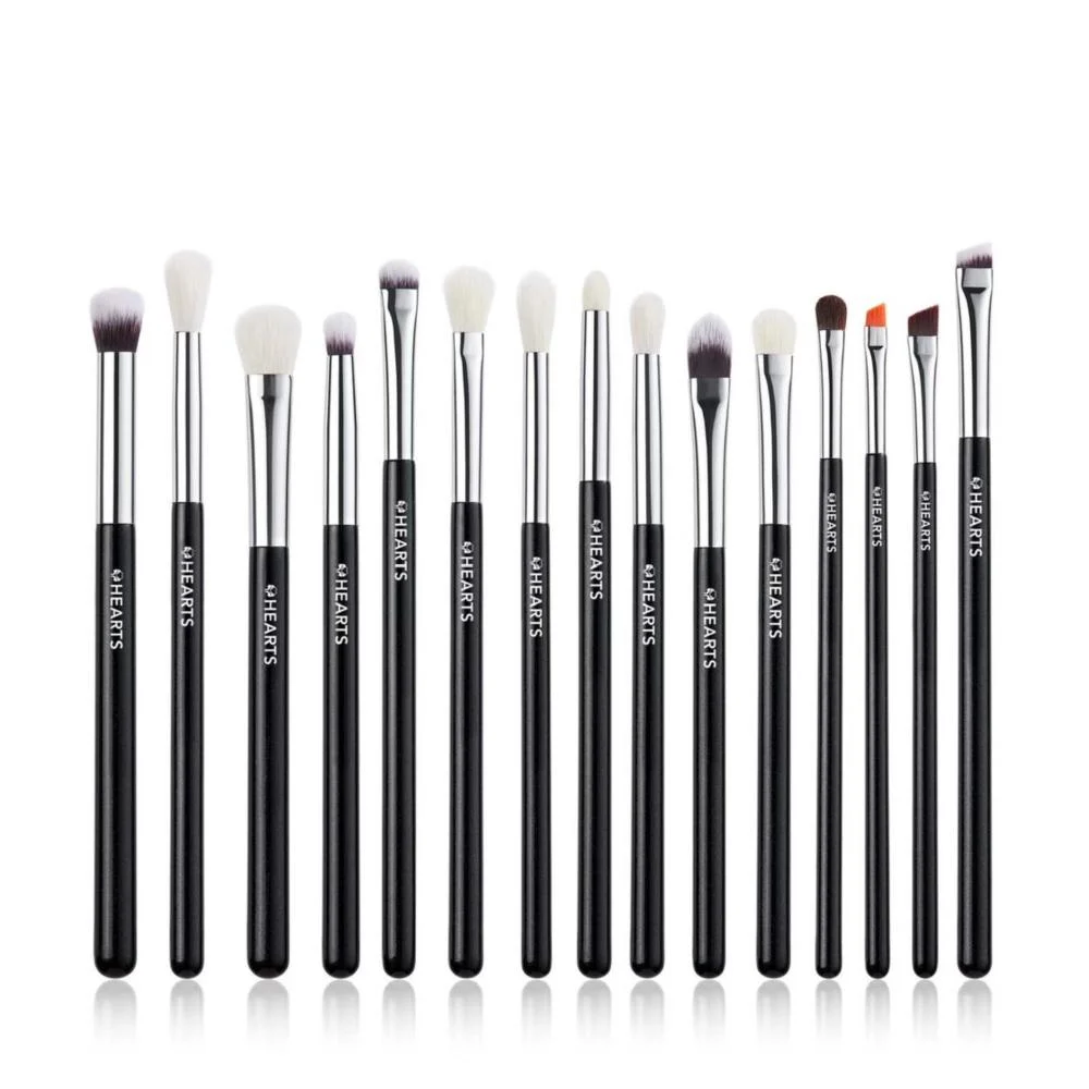 HEARTS Professional Luxury Eye Makeup Brush Set - 15 Brushes هارتس مجموعة فرش مكياج العيون الفاخرة - 15 فرشاة - Image 2