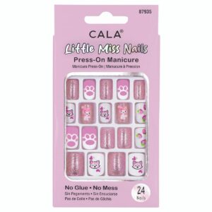 CALA LITTLE MISS NAILS PINK/GLITTER 87935 كالا اظافر اصطناعية