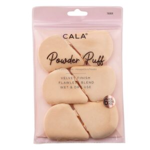 CALA VELVET POWDER PUFFS (6 PCS / PINK) 76069 كالا اسفنجات بودرة مخملية