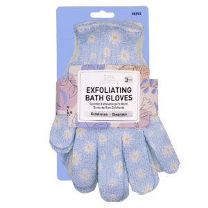 CALA EXFOLIATING BATH GLOVES 3 PAIRS كالا قفازات تقشير الجسم للاستحمام، 3 أزواج